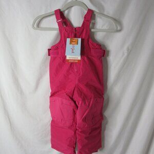 Cat & Jack Snow Bibs Suit Pink Toddler Dark Pink Girls Size 2T Unisex NWT
